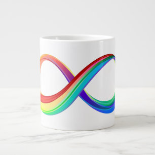Grande Tasse Symbole d'infinité arc-en-ciel stratifié