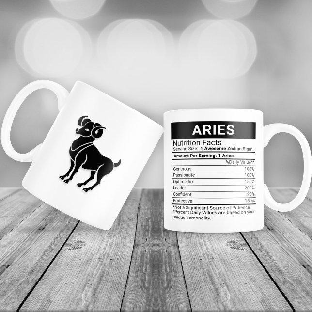 Grande Tasse Symbole Zodiaque Aries avec la valeur nutritive, (Créateur téléchargé)