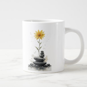 Grande Tasse Symphonie de pétales et de pierres