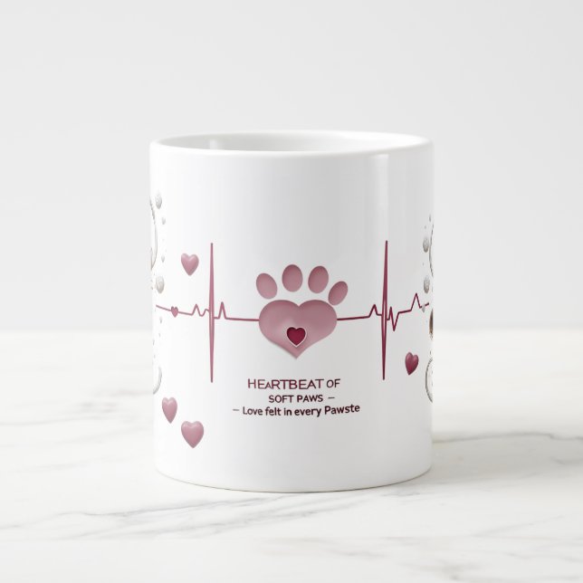 Grande Tasse Symphonie Soft Paws - Mug Jumbo 20 oz avec éléganc (Devant)