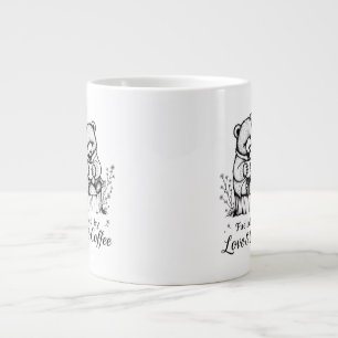 Grande Tasse T-shirt Fun ours d'amour et de café Funny Bear