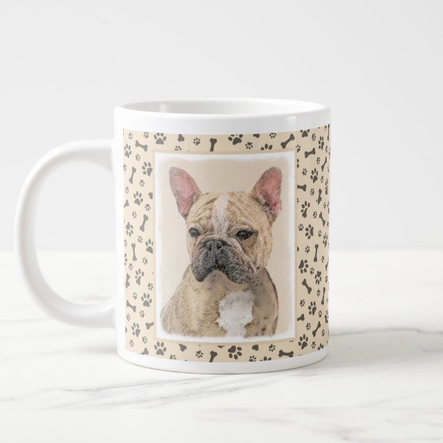 Grande Tasse Tableau Français Bulldog (Sable) - Joli Original D (Gauche)