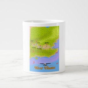Grande Tasse Tamise Londres Angleterre carte