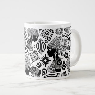 Grande Tasse Tatouage Tribal Portrait de Fille Africaine