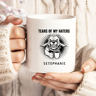 Grande Tasse Tears Of My Haters Mug, Funny Bulldog Mug, Haters