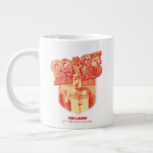 Grande Tasse Ted Lasso   Badge de la barbe de l'entraîneur