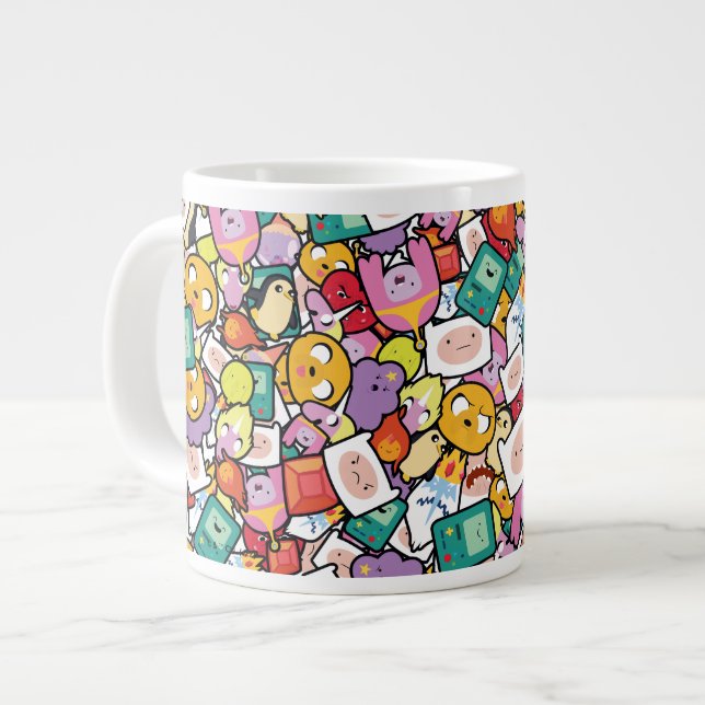 Grande Tasse Temps d'aventure | Motif de jeu de caractères (Devant gauche)