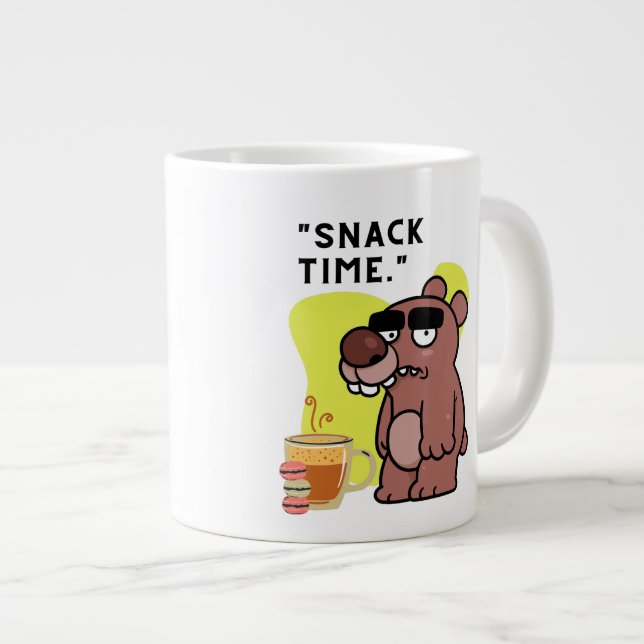 GRANDE TASSE TEMPS DE SNAK ! - FUNNY-ANIMAL- COFFEE-COOKIES (Devant droit)