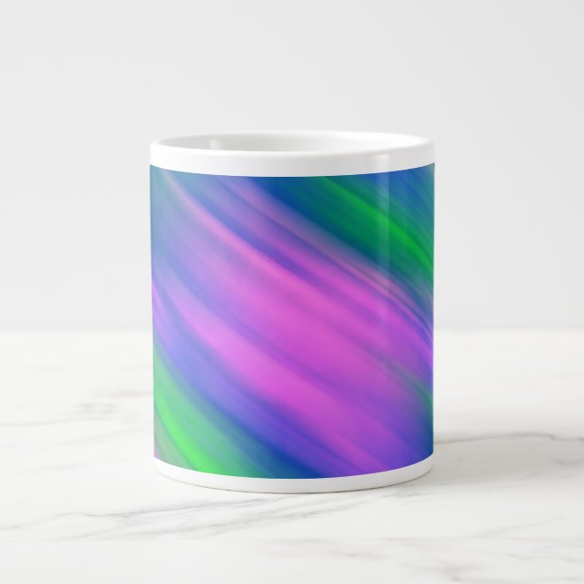 Grande Tasse Tendance Neon Bright bleu vert rose Abstrait (Devant)