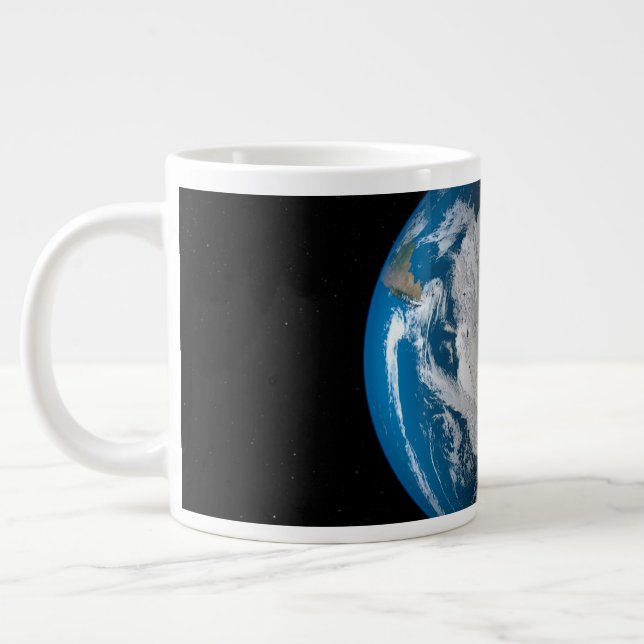 Grande Tasse Terre Pleine Montrant Des Nuages Simulés Sur L'Ant (Gauche)