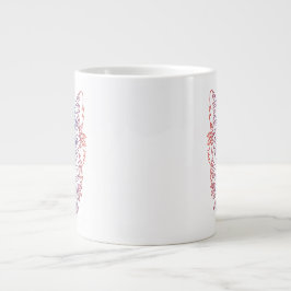 Grande Tasse Tête de loup de couleur dégradé artistique