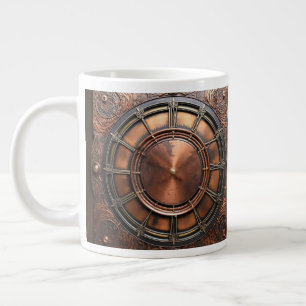 Grande Tasse Tête de temps en cuivre Steampunk