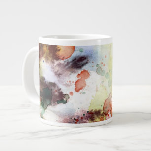 Grande Tasse texture de l'aquarelle Abstraite avec peinture