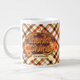 Grande Tasse Thanksgiving Retro Plaid
