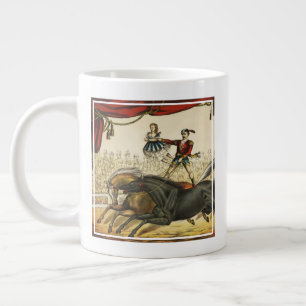 Grande Tasse The Two Horse Act, Circus Performance, vers 1874.