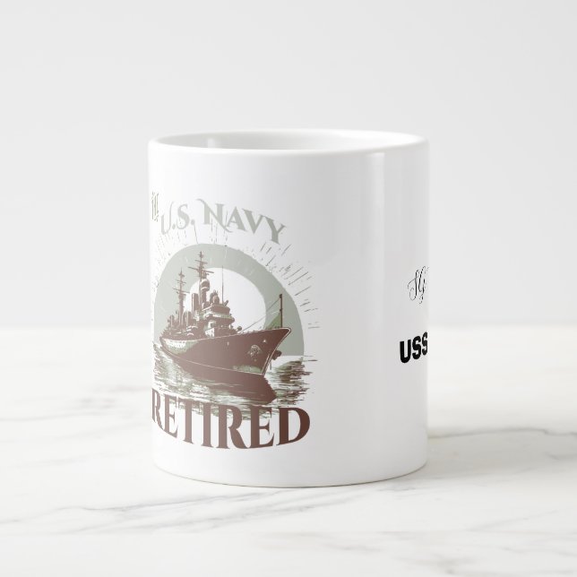 Grande Tasse The United States Navy Retired (Devant)