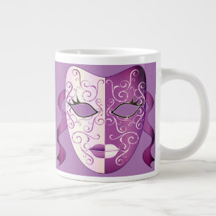 Grande Tasse Théâtre Appelant Masque Violet Jumbo Mug 20 oz