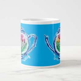 Grande Tasse Théière à fleurs