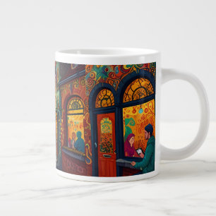 Grande Tasse Thème de Noël Belle vieille ville en Belgique