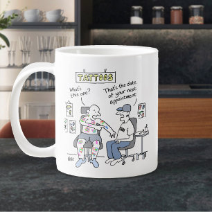 Grande Tasse Thème Tatouages Tatouage Drôle