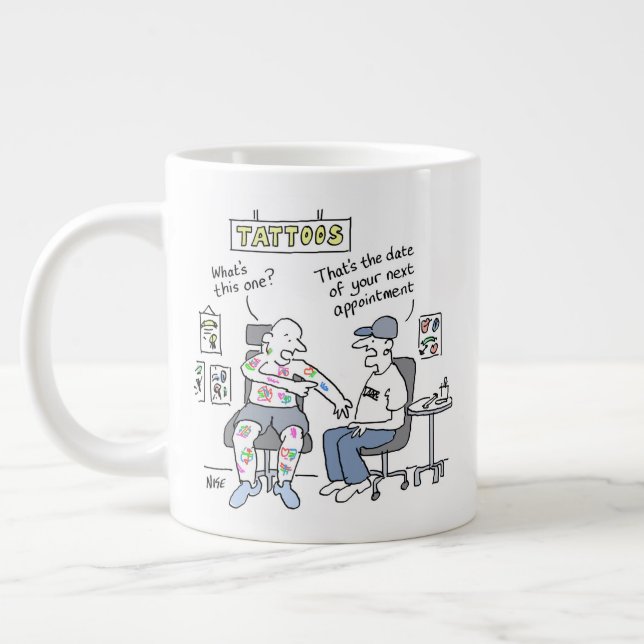 Grande Tasse Thème Tattoos Drôle Tattooïste (Gauche)