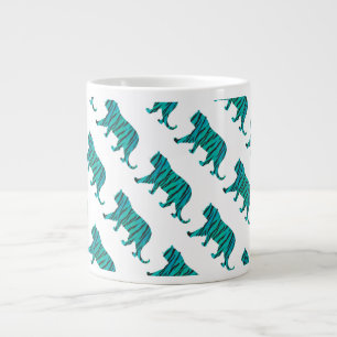 Grande Tasse Tiger noir et Turquoise