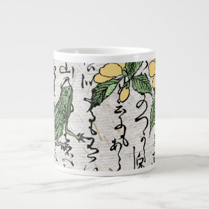 Grande Tasse Toad de grenouille botanique japonaise du XVIIIe s