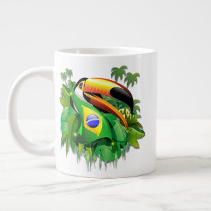 Grande Tasse Toco Toucan avec drapeau brésilien