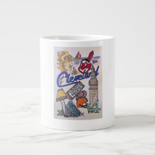Grande Tasse Tout Cleveland Café ou Thé Mug