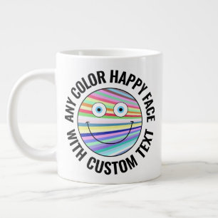 Grande Tasse Tout texte Arrière - plan couleur personnalisé, fa