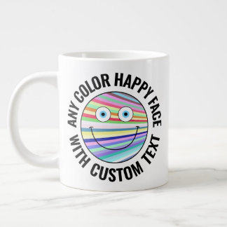Grande Tasse Tout texte Arrière - plan couleur personnalisé, fa