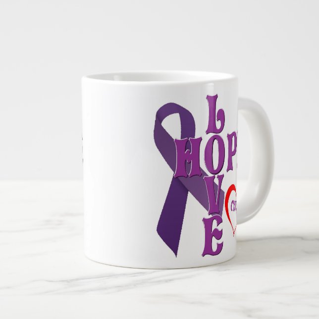 Grande Tasse Traitement d'espoir d'amour (Devant droit)
