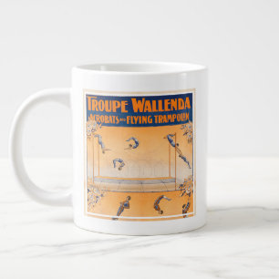 Grande Tasse Trapeze, acrobates Et Trampoline Volante