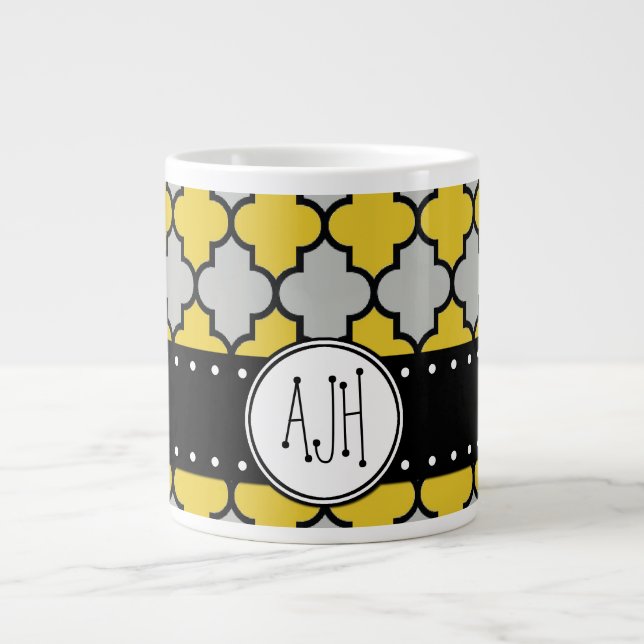 Grande Tasse Trellis marocain, Lattico, Monogramme (Devant)