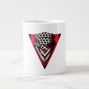 Grande Tasse Triangle rouge inversé keffiyeh