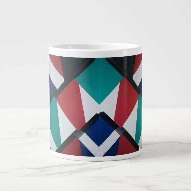 Grande Tasse Triangles géométriques Gras - Mug Jumbo Spécial (Devant)
