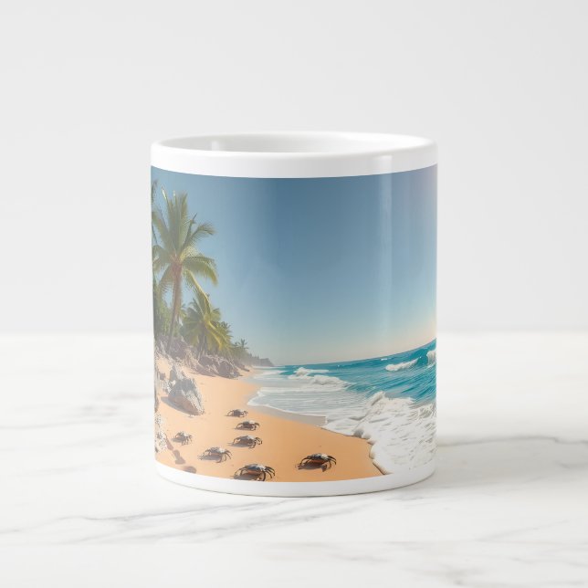 Grande Tasse Tropical Golden Shell Beach Chic (Devant)