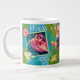 Grande Tasse Tropical Paradise Travel Memories Turquoise