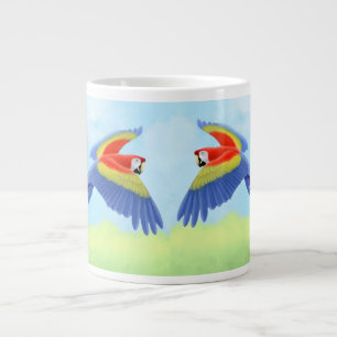 Grande Tasse Tropical Scarlet Macaw Parrot
