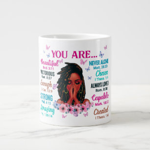 Grande Tasse Tu es beau, jamais seul à prier chrétien.