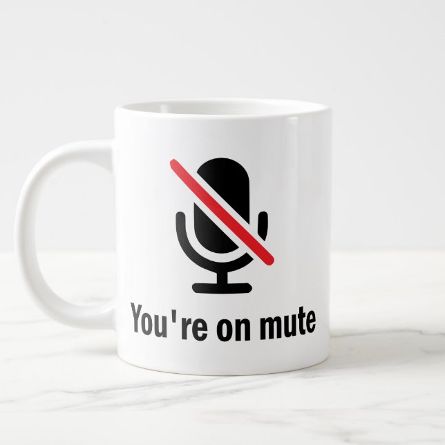 Grande Tasse tu es muet, tu es muet Funny (Gauche)