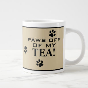 Grande Tasse Typographie amateur de thé aux pattes de chien