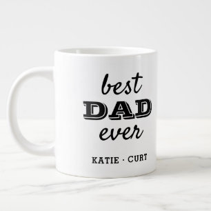 Grande Tasse Typographie simple Meilleure photo Papa Jamais