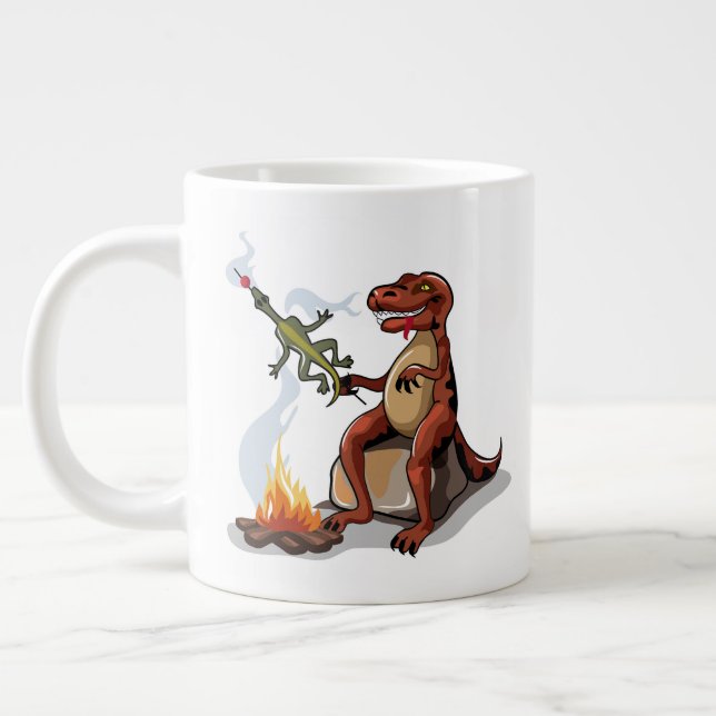 Grande Tasse Tyrannosaurus Rex Cuisine Nourriture Au-Dessus D'U (Gauche)