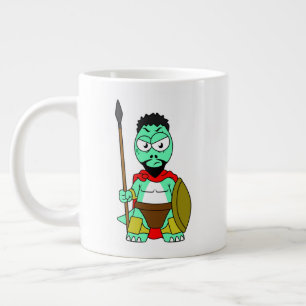 Grande Tasse Tyrannosaurus Rex Habillé Comme Leonidas.
