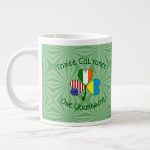 Grande Tasse Ukraine Irlande États-Unis Trèfle Drapeau Personna