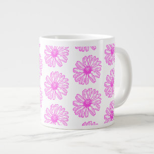 Grande Tasse Ultra Rose Fleur de marguerite Impression, Hippie