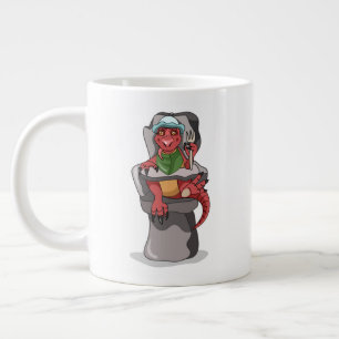Grande Tasse Un Bébé Tyrannosaurus Rex Assis Dans Une Chaise Ha