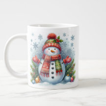 Un bonhomme de neige de Noël à froid et neige