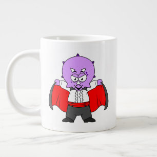 Grande Tasse Un Dinosaure De Ceratops Habillé Comme Comte Dracu